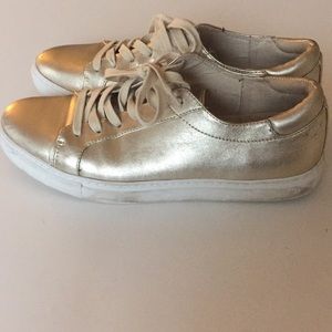 Kenneth Cole Gold Leather Sneakers
